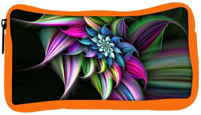 

Snoogg Eco Friendly Canvas Abstract Floral Design Designer Student Pen Pencil Case Coin Purse Pouch Cosmetic Makeup Bag (ORANGE) Pouch(Multicolor)