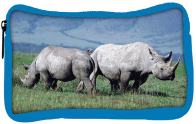 

Snoogg Eco Friendly Canvas Pair Of Rhino Designer Student Pen Pencil Case Coin Purse Pouch Cosmetic Makeup Bag (BLUE) Pouch(Multicolor)