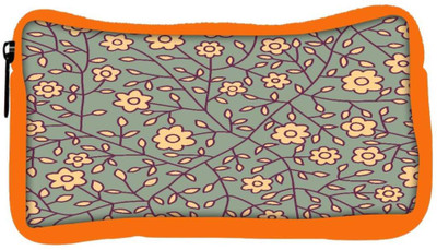 

Snoogg Eco Friendly Canvas Cream Flowers Designer Student Pen Pencil Case Coin Purse Pouch Cosmetic Makeup Bag (ORANGE) Pouch(Multicolor)