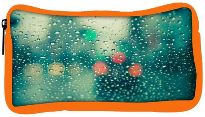 

Snoogg Eco Friendly Canvas Green Water Drops Designer Student Pen Pencil Case Coin Purse Pouch Cosmetic Makeup Bag (ORANGE) Pouch(Multicolor)