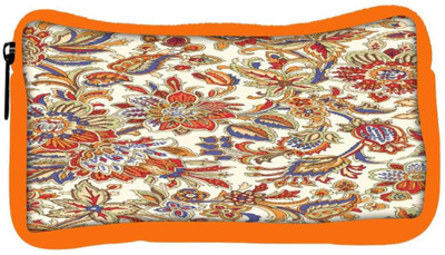 

Snoogg Eco Friendly Canvas Floral Pattern Cream Student Pen Pencil Case Coin Purse Pouch Cosmetic Makeup Bag (ORANGE) Pouch(Multicolor)