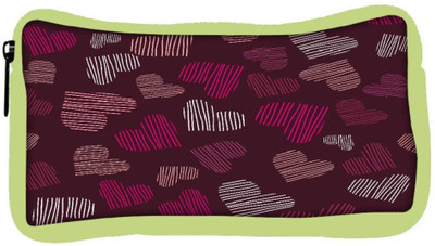 

Snoogg Eco Friendly Canvas Multicolor Abstract Hearts Designer Student Pen Pencil Case Coin Purse Pouch Cosmetic Makeup Bag (GREEN) Pouch(Multicolor)