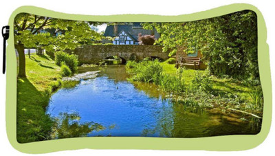 

Snoogg Eco Friendly Canvas Lake Side Garden Designer Student Pen Pencil Case Coin Purse Pouch Cosmetic Makeup Bag (GREEN) Pouch(Multicolor)