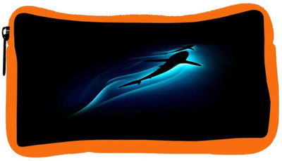 

Snoogg Eco Friendly Canvas Abstract Shark Designer Student Pen Pencil Case Coin Purse Pouch Cosmetic Makeup Bag (ORANGE) Pouch(Multicolor)