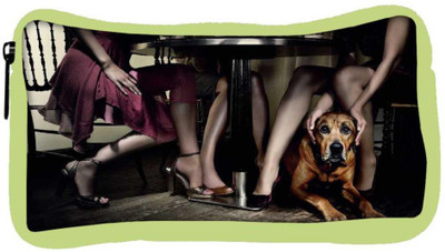 

Snoogg Eco Friendly Canvas Dog Under The Table Designer Student Pen Pencil Case Coin Purse Pouch Cosmetic Makeup Bag (GREEN) Pouch(Multicolor)