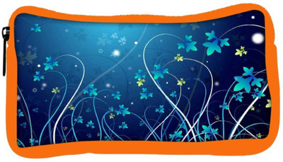 

Snoogg Eco Friendly Canvas Blue Petals Designer Student Pen Pencil Case Coin Purse Pouch Cosmetic Makeup Bag (ORANGE) Pouch(Multicolor)