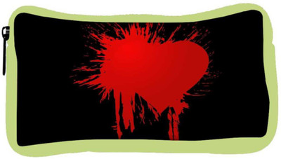 

Snoogg Eco Friendly Canvas Bloody Heart Designer Student Pen Pencil Case Coin Purse Pouch Cosmetic Makeup Bag (GREEN) Pouch(Multicolor)
