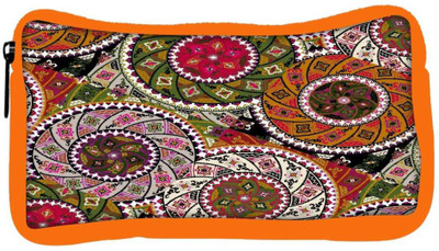 

Snoogg Eco Friendly Canvas Multicolor Pattern Design Designer Student Pen Pencil Case Coin Purse Pouch Cosmetic Makeup Bag (ORANGE) Pouch(Multicolor)