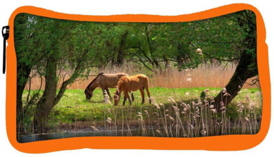 

Snoogg Eco Friendly Canvas Small Horses Designer Student Pen Pencil Case Coin Purse Pouch Cosmetic Makeup Bag (ORANGE) Pouch(Multicolor)