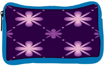 

Snoogg Eco Friendly Canvas Purple Floral Pattern Designer Student Pen Pencil Case Coin Purse Pouch Cosmetic Makeup Bag (BLUE) Pouch(Multicolor)