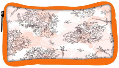 

Snoogg Eco Friendly Canvas Flower Tree Designer Student Pen Pencil Case Coin Purse Pouch Cosmetic Makeup Bag (ORANGE) Pouch(Multicolor)