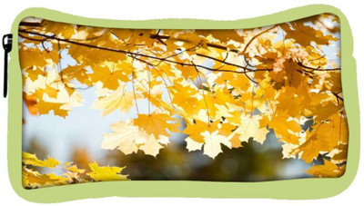 

Snoogg Eco Friendly Canvas Orange Leaves Designer Student Pen Pencil Case Coin Purse Pouch Cosmetic Makeup Bag (GREEN) Pouch(Multicolor)