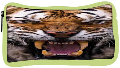 

Snoogg Eco Friendly Canvas Angey Tiger Student Pen Pencil Case Coin Purse Pouch Cosmetic Makeup Bag (GREEN) Pouch(Multicolor)