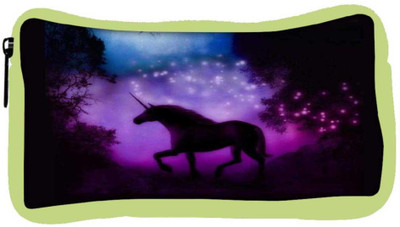 

Snoogg Eco Friendly Canvas Enchanted Unicorn Student Pen Pencil Case Coin Purse Pouch Cosmetic Makeup Bag (GREEN) Pouch(Multicolor)