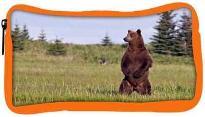 

Snoogg Eco Friendly Canvas Standing Bear Designer Student Pen Pencil Case Coin Purse Pouch Cosmetic Makeup Bag (ORANGE) Pouch(Multicolor)
