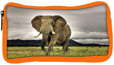 

Snoogg Eco Friendly Canvas Baby Elephant Following Designer Student Pen Pencil Case Coin Purse Pouch Cosmetic Makeup Bag (ORANGE) Pouch(Multicolor)