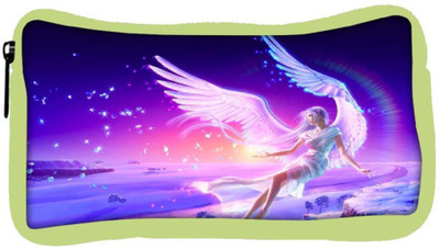 

Snoogg Eco Friendly Canvas Angels Fantasy Designer Student Pen Pencil Case Coin Purse Pouch Cosmetic Makeup Bag (GREEN) Pouch(Multicolor)
