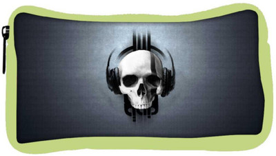 

Snoogg Eco Friendly Canvas Music Skull Headphones Designer Student Pen Pencil Case Coin Purse Pouch Cosmetic Makeup Bag (GREEN) Pouch(Multicolor)