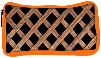 

Snoogg Eco Friendly Canvas Wood Cage Designer Student Pen Pencil Case Coin Purse Pouch Cosmetic Makeup Bag (ORANGE) Pouch(Multicolor)