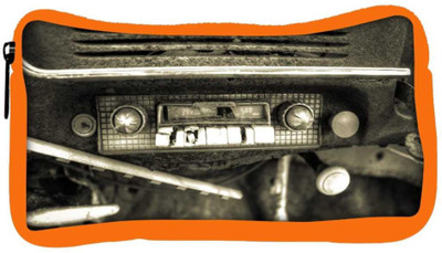 

Snoogg Eco Friendly Canvas Old Car Radio Designer Student Pen Pencil Case Coin Purse Pouch Cosmetic Makeup Bag (ORANGE) Pouch(Multicolor)