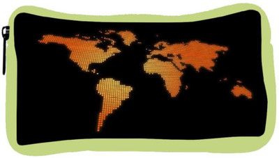 

Snoogg Eco Friendly Canvas Blue Map Designer Student Pen Pencil Case Coin Purse Pouch Cosmetic Makeup Bag (GREEN) Pouch(Multicolor)