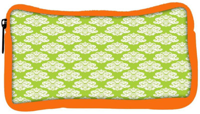 

Snoogg Eco Friendly Canvas Abstract White Green Pattern Designer Student Pen Pencil Case Coin Purse Pouch Cosmetic Makeup Bag (ORANGE) Pouch(Multicolor)