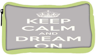 

Snoogg Eco Friendly Canvas Keep Calm And Dream On Student Pen Pencil Case Coin Purse Pouch Cosmetic Makeup Bag (GREEN) Pouch(Multicolor)