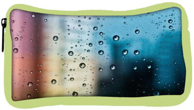 

Snoogg Eco Friendly Canvas Water Drops Designer Student Pen Pencil Case Coin Purse Pouch Cosmetic Makeup Bag (GREEN) Pouch(Multicolor)
