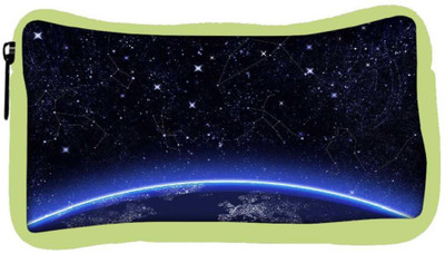 

Snoogg Eco Friendly Canvas Abstract Stars Designer Student Pen Pencil Case Coin Purse Pouch Cosmetic Makeup Bag (GREEN) Pouch(Multicolor)