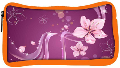 

Snoogg Eco Friendly Canvas Abstract Flower Designer Student Pen Pencil Case Coin Purse Pouch Cosmetic Makeup Bag (ORANGE) Pouch(Multicolor)