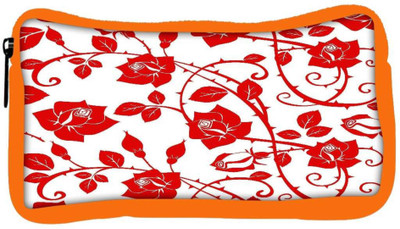 

Snoogg Eco Friendly Canvas Red Roses And Leaves Designer Student Pen Pencil Case Coin Purse Pouch Cosmetic Makeup Bag (ORANGE) Pouch(Multicolor)