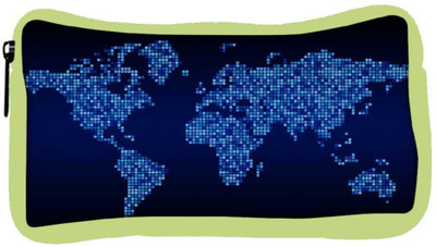 

Snoogg Eco Friendly Canvas Light Blue Map Designer Student Pen Pencil Case Coin Purse Pouch Cosmetic Makeup Bag (GREEN) Pouch(Multicolor)