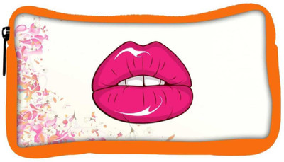 

Snoogg Eco Friendly Canvas Red Lips Designer Student Pen Pencil Case Coin Purse Pouch Cosmetic Makeup Bag (ORANGE) Pouch(Multicolor)
