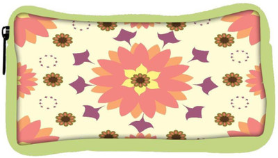 

Snoogg Eco Friendly Canvas Cream Floral Designer Student Pen Pencil Case Coin Purse Pouch Cosmetic Makeup Bag (GREEN) Pouch(Multicolor)