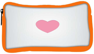 

Snoogg Eco Friendly Canvas Pink Heart Minimal Student Pen Pencil Case Coin Purse Pouch Cosmetic Makeup Bag (ORANGE) Pouch(Multicolor)