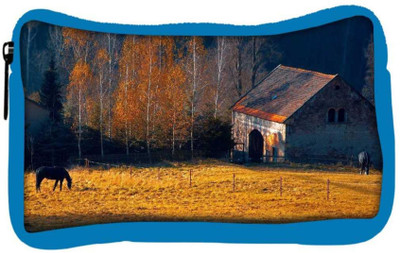 

Snoogg Eco Friendly Canvas Horse Shed Designer Student Pen Pencil Case Coin Purse Pouch Cosmetic Makeup Bag (BLUE) Pouch(Multicolor)