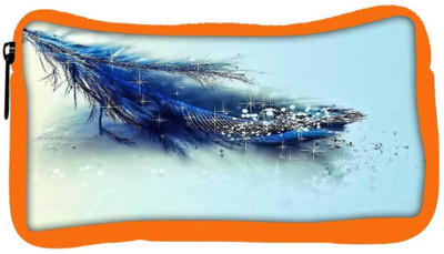 

Snoogg Eco Friendly Canvas Blue Feather And Glitter Designer Student Pen Pencil Case Coin Purse Pouch Cosmetic Makeup Bag (ORANGE) Pouch(Multicolor)