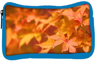 

Snoogg Eco Friendly Canvas Orange Leaves Designer Student Pen Pencil Case Coin Purse Pouch Cosmetic Makeup Bag (BLUE) Pouch(Multicolor)
