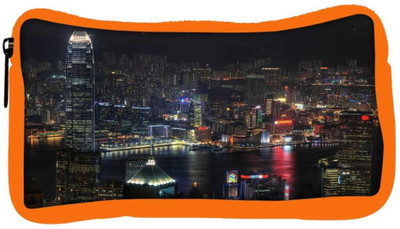 

Snoogg Eco Friendly Canvas City Night View Designer Student Pen Pencil Case Coin Purse Pouch Cosmetic Makeup Bag (ORANGE) Pouch(Multicolor)