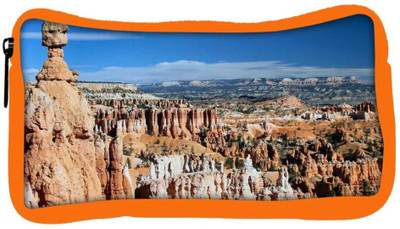 

Snoogg Eco Friendly Canvas Abstract Mountain View Designer Student Pen Pencil Case Coin Purse Pouch Cosmetic Makeup Bag (ORANGE) Pouch(Multicolor)