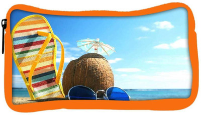 

Snoogg Eco Friendly Canvas Summer Beach Designer Student Pen Pencil Case Coin Purse Pouch Cosmetic Makeup Bag (ORANGE) Pouch(Multicolor)