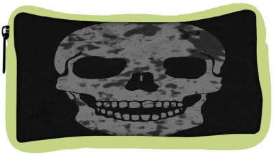 

Snoogg Eco Friendly Canvas Skull Student Pen Pencil Case Coin Purse Pouch Cosmetic Makeup Bag (GREEN) Pouch(Multicolor)