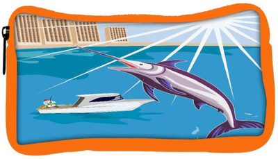

Snoogg Eco Friendly Canvas Blue Marlin Fish Jumping Retro Student Pen Pencil Case Coin Purse Pouch Cosmetic Makeup Bag (ORANGE) Pouch(Multicolor)