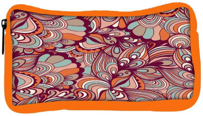 

Snoogg Eco Friendly Canvas Multicolor Pattern Designer Student Pen Pencil Case Coin Purse Pouch Cosmetic Makeup Bag (ORANGE) Pouch(Multicolor)