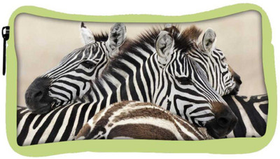 

Snoogg Eco Friendly Canvas Black And White Zebra Designer Student Pen Pencil Case Coin Purse Pouch Cosmetic Makeup Bag (GREEN) Pouch(Multicolor)