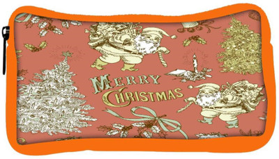 

Snoogg Eco Friendly Canvas Merry Christmas Red Designer Student Pen Pencil Case Coin Purse Pouch Cosmetic Makeup Bag (ORANGE) Pouch(Multicolor)