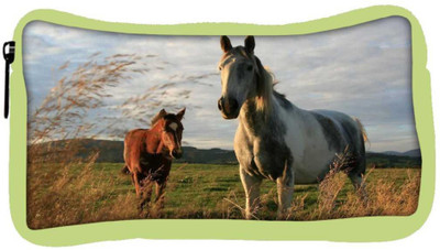 

Snoogg Eco Friendly Canvas Multicolor Horse Designer Student Pen Pencil Case Coin Purse Pouch Cosmetic Makeup Bag (GREEN) Pouch(Multicolor)