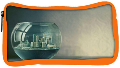 

Snoogg Eco Friendly Canvas City In Fish Tank Designer Student Pen Pencil Case Coin Purse Pouch Cosmetic Makeup Bag (ORANGE) Pouch(Multicolor)