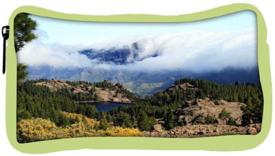 

Snoogg Eco Friendly Canvas Cloudy Mountain Designer Student Pen Pencil Case Coin Purse Pouch Cosmetic Makeup Bag (GREEN) Pouch(Multicolor)