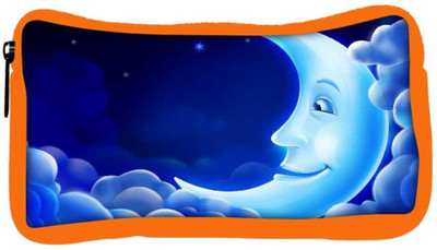 

Snoogg Eco Friendly Canvas Smiling Moon Designer Student Pen Pencil Case Coin Purse Pouch Cosmetic Makeup Bag (ORANGE) Pouch(Multicolor)
